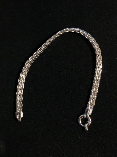 OTC Italy Sterling Silver Woven Chain Link Bracelet - 7.25"