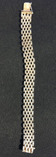 ALX Wide Sterling Silver Chain 7.25" Bracelet - 21 Grams
