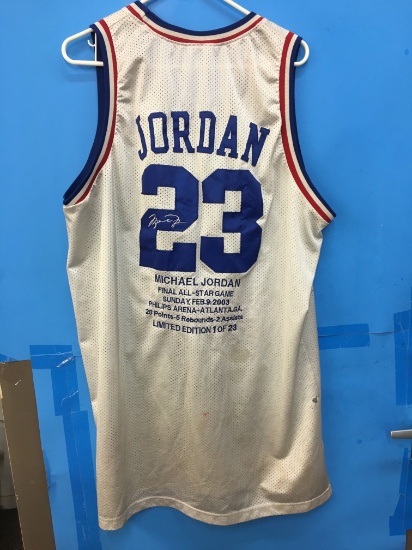 Mitchell & Ness Michael Jordan All-Star Jersey White With Stats - Size Adult XL
