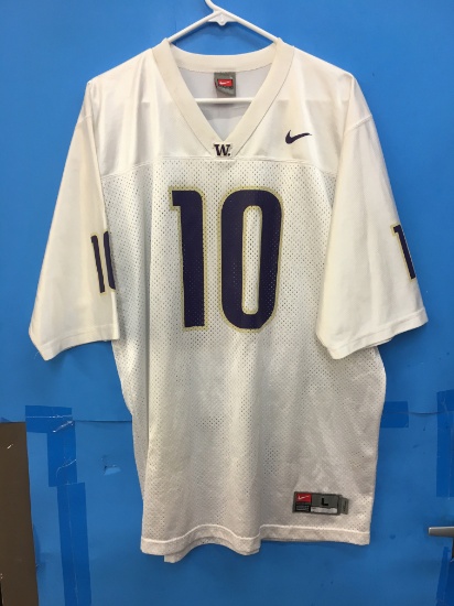 Nike University of Washington Huskies White Football Jersey #10 Size Adult Large