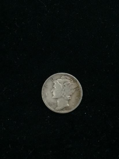 1945 United States Mercury Silver Dime - 90% Silver Coin