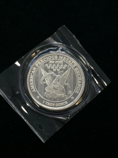 1 Troy Ounce .999 Fine Silver APMEX American Precious Metals Silver Bullion Round Coin