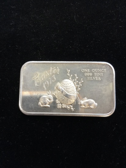 1 Troy Ounce .999 Fine Silver Easter 1973 Silver Bullion Bar