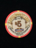 Vintage 2003 Ameristar Casino - Council Bluffs, Iowa Lewis & Clark $5 Casino Chip - RARE
