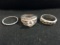 3 Sterling Silver Rings