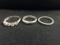 3 Sterling Silver Rings