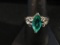 Aqua Colored Gemstone Set In Sterling Silver Ring - Size 8.75