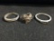 3 Sterling Silver Rings