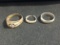 3 Sterling Silver Rings
