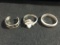 3 Sterling Silver Rings