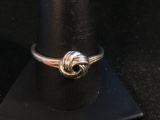 RJ Sterling Silver Unique Knot Tied Ring - Size 10.75