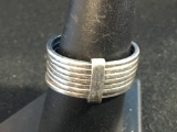 7 Band Sterling Silver Ring - Size 9.5