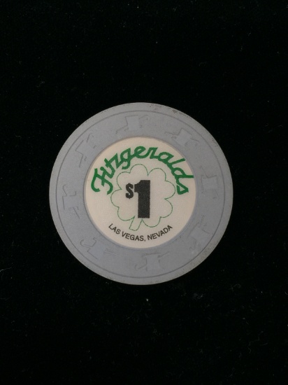Vintage Fitzgerald's Casino - Las Vegas, Nevada $1 Casino Chip - RARE