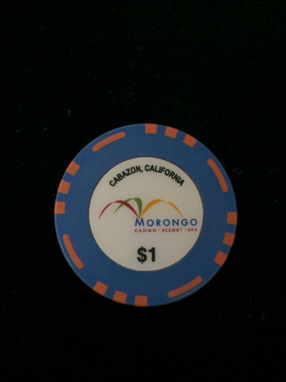Vintage Morongo Casino - Cabazon, California $1 Casino Chip - RARE