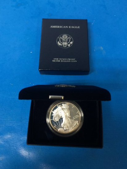 2003 United States 1 Troy Ounce .999 Fine Silver Proof Silver Dollar in Box