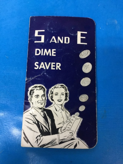 Vintage Dime Saver Folder Spokane & Eastern Rare Bank Promo with 26 Silver Dimes / Foreign Unsearche