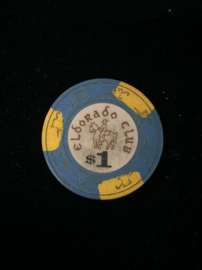 Eldorado Club Casino - Las Vegas, Nevada $1 Casino Chip - RARE