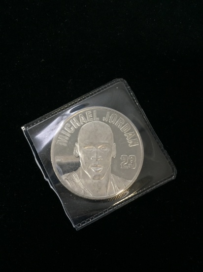 1997 Upper Deck 1 Troy Ounce .999 Fine Silver MICHAEL JORDAN Rare Silver Bullion Round Coin