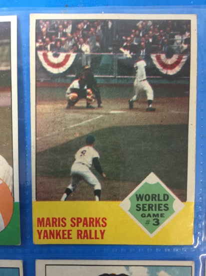 1963 Topps #144 World Series Game #3 - ROGER MARIS