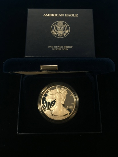 2010 American Silver Eagle Proof 1 Ounce .999 Fine Silver Bullion Coin W/ COA