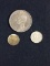 3 Foreign SILVER Coins