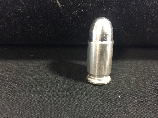 .45 Cal 1 Ounce .999 Fine Silver Bullet Bullion Round