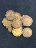 Lot of 12 Panama 1&1/4 Centesimos  1940 Coins