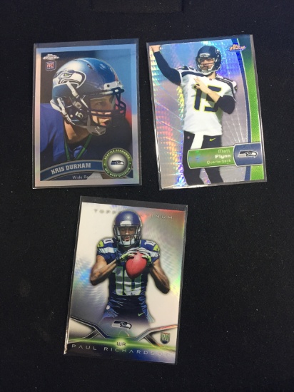 3 Card Lot of Seattle Seahawks Rookies Refractors & Xfractors