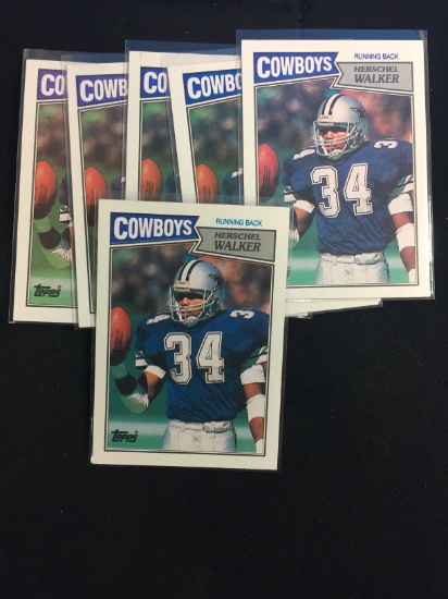 6 Card Lot of 1987 Topps #264 Herschel Walker Cowboys Rookie Football Card