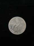 1 Troy Ounce .999 Fine Silver Engelhard The American Prospector Silver Bullion Round Coin