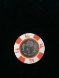 Vintage Lady Luck Casino - Las Vegas, Nevada $1 Casino Chip - RARE