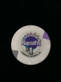 Vintage Harrah's Casino - Council Bluffs, Iowa $1 Casino Chip - RARE