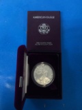 1988 United States 1 Troy Ounce .999 Fine Silver PROOF American Silver Eagle Bullion Coin in Box