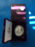 1992 United States 1 Troy Ounce .999 Fine Silver PROOF American Silver Eagle Bullion Coin in Box