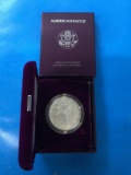 1993 United States 1 Troy Ounce .999 Fine Silver PROOF American Silver Eagle Bullion Coin in Box