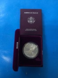 1995 United States 1 Troy Ounce .999 Fine Silver PROOF American Silver Eagle Bullion Coin in Box