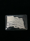 1 Troy Ounce .999 Fine Silver SMI Waving American Flag Silver Bullion Bar