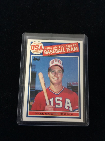 1985 Topps #401 Mark McGwire Rookie USA Baseball Card