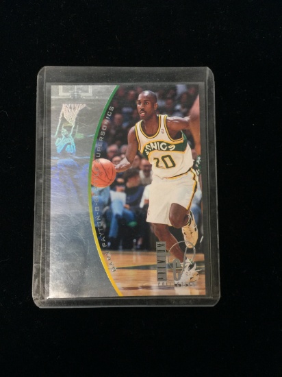 1995-96 Upper Deck Premium Hologram Gary Payton Sonics Basketball Card