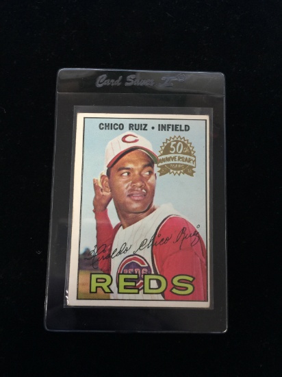 1967 Topps #339 Chico Ruiz Reds 50th Anniversary Foil Baseball Card