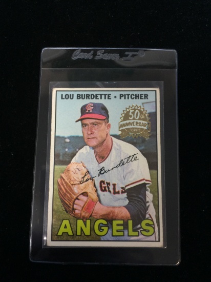 1967 Topps #265 Lou Burdette Angels 50th Anniversary Foil Baseball Card