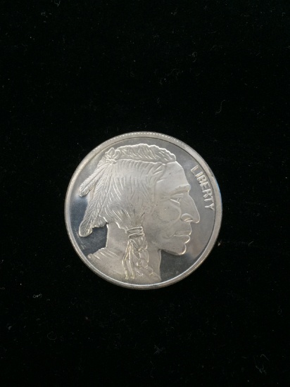 1 Troy Ounce .999 Fine Silver Indian Head Buffalo Silver Bullion Round Coin