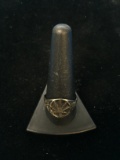 Vintage Sterling Silver Marijuana Leaf Ring - Size 11.75