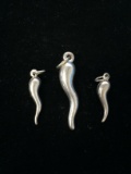 3 Sterling Silver Pendants
