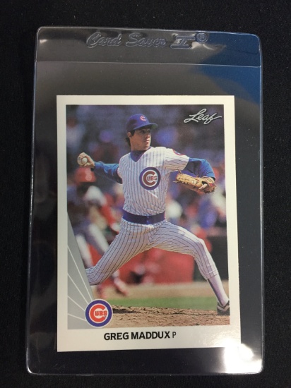1990 Leaf #25 Greg Maddux Cubs Baseball Card