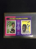 1975 Topps Mini #192 Yogi Berra & Willie Mays MVPs Baseball Card