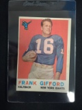 1959 Topps #20 Frank Gifford Giants Football Card