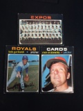 3 Card Lot of 1971 Topps Baseball High Numbers - 674, 685, 701