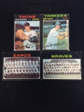 4 Card Lot of 1971 Topps Baseball High Numbers - 652, 667, 674, 675