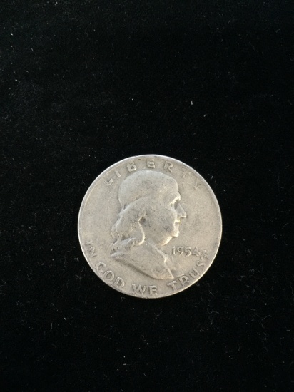 1954-D United States Franklin Silver Half Dollar - 90% Silver Coin